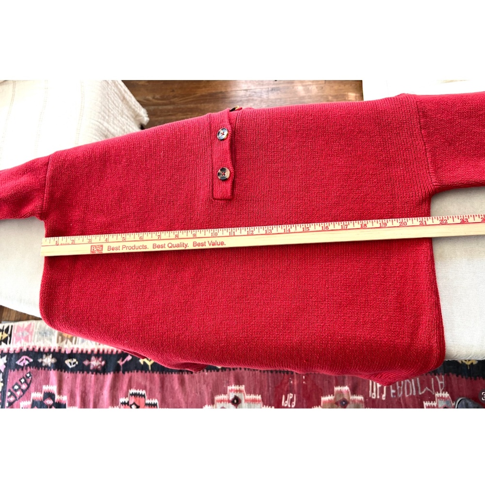 REFORMATION Brooklyn Organic Cotton Polo Sweater in Sundried Tomato - S - Picture 9 of 13